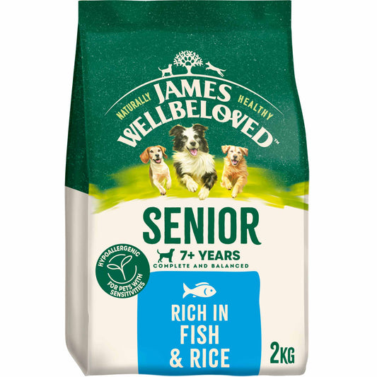 James Wellbeloved Senior Dry Dog Food - Fish & Rice