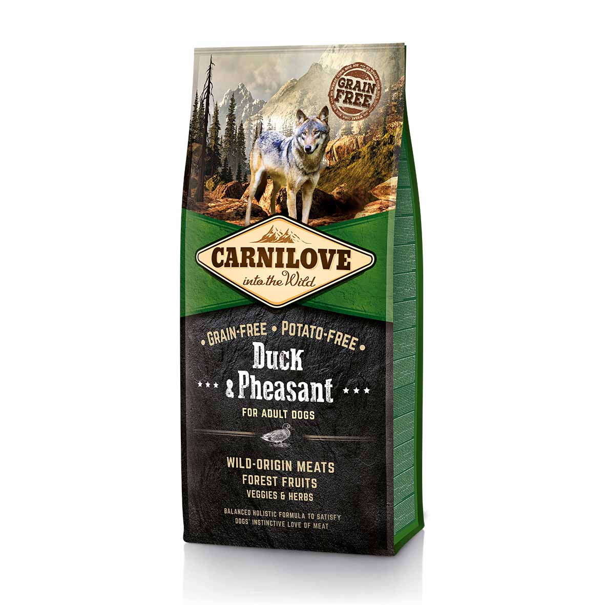 Carnilove Adult Grain Free Dry Dog Food - Duck and Pheasant