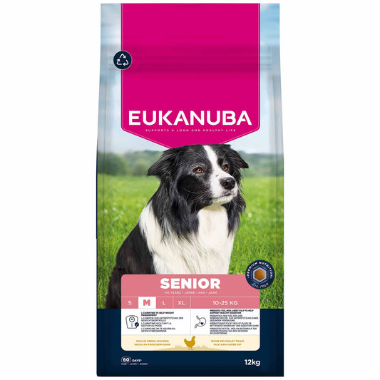 Eukanuba Medium Breed Senior Dry Dog Food - Chicken