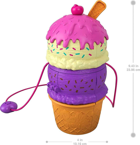 Polly Pocket Ice Cream Spin 'n Surprise Compact Playset