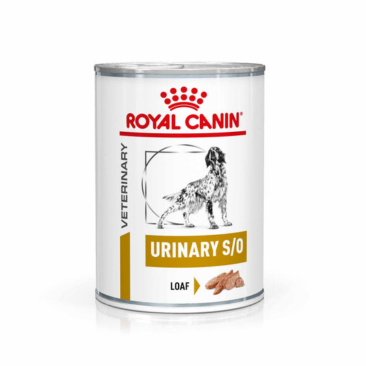 Royal Canin Veterinary Health Nutrition Urinary S/O Canine Wet Dog Food - 12x410g cans