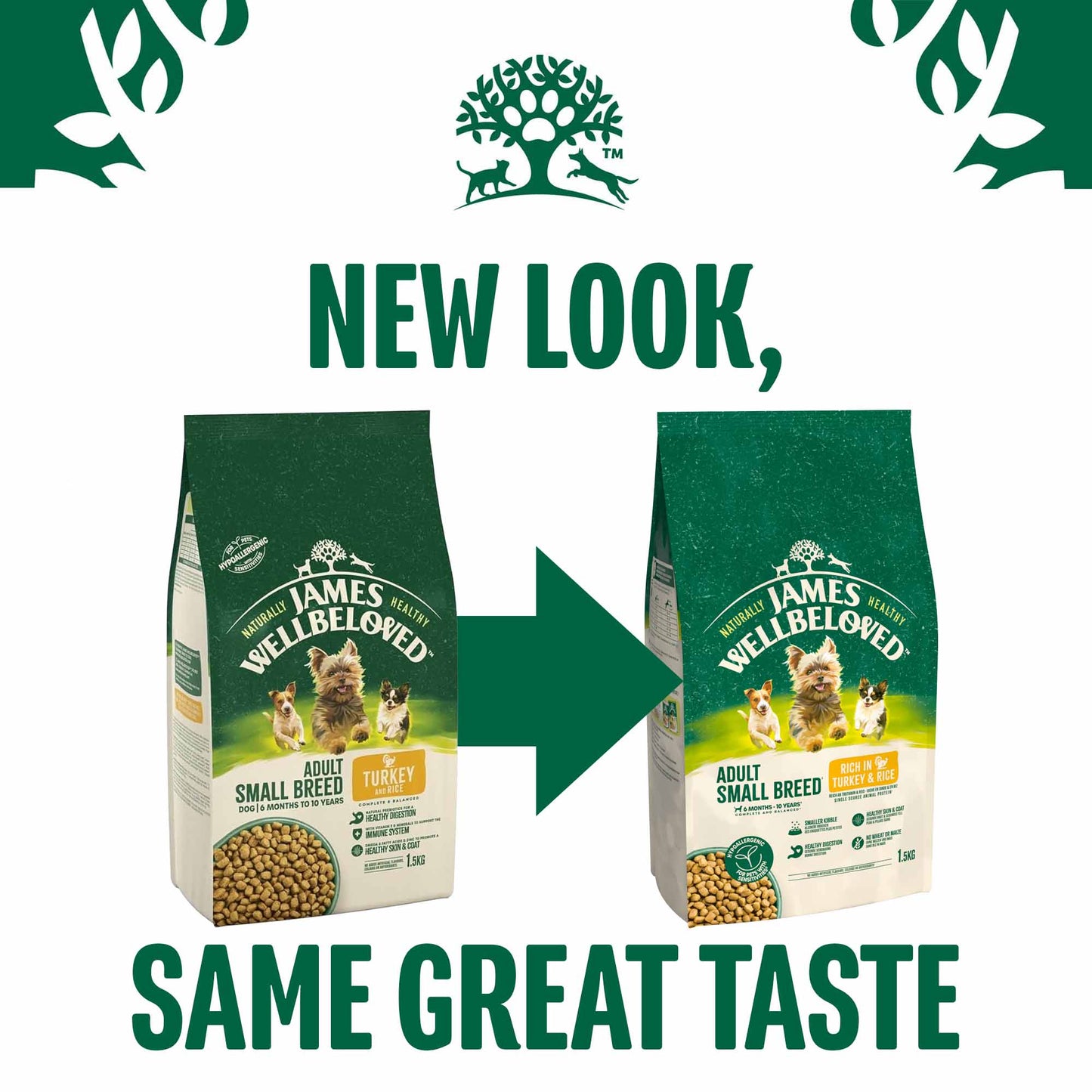 James Wellbeloved Small Breed Adult Dry Dog Food - Turkey & Rice