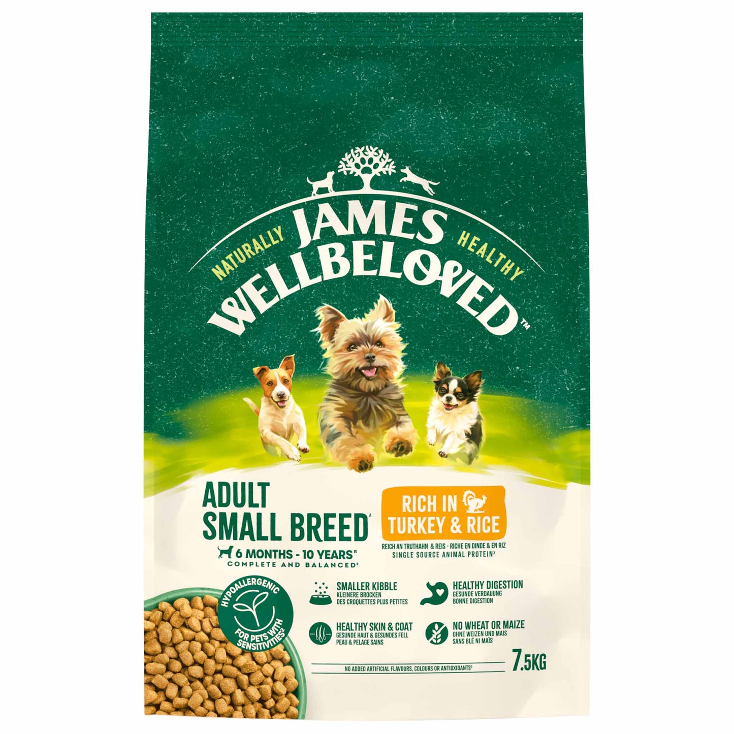James Wellbeloved Small Breed Adult Dry Dog Food - Turkey & Rice