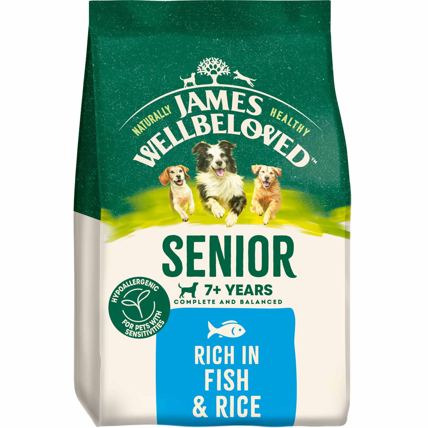 James Wellbeloved Senior Dry Dog Food - Fish & Rice