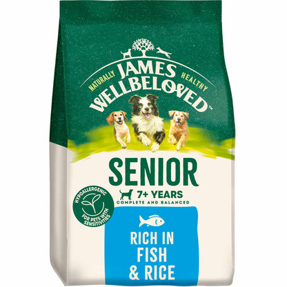 James Wellbeloved Senior Dry Dog Food - Fish & Rice