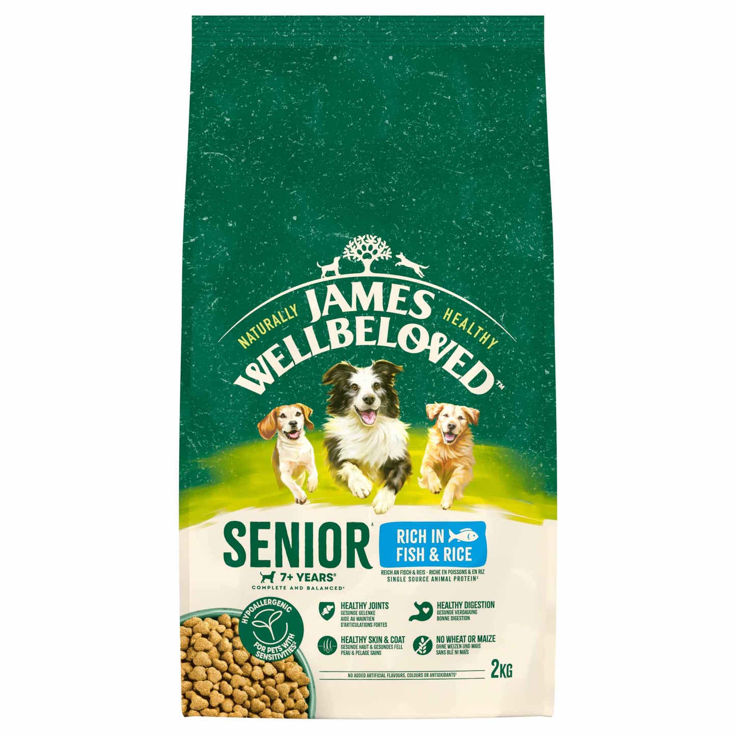 James Wellbeloved Senior Dry Dog Food - Fish & Rice