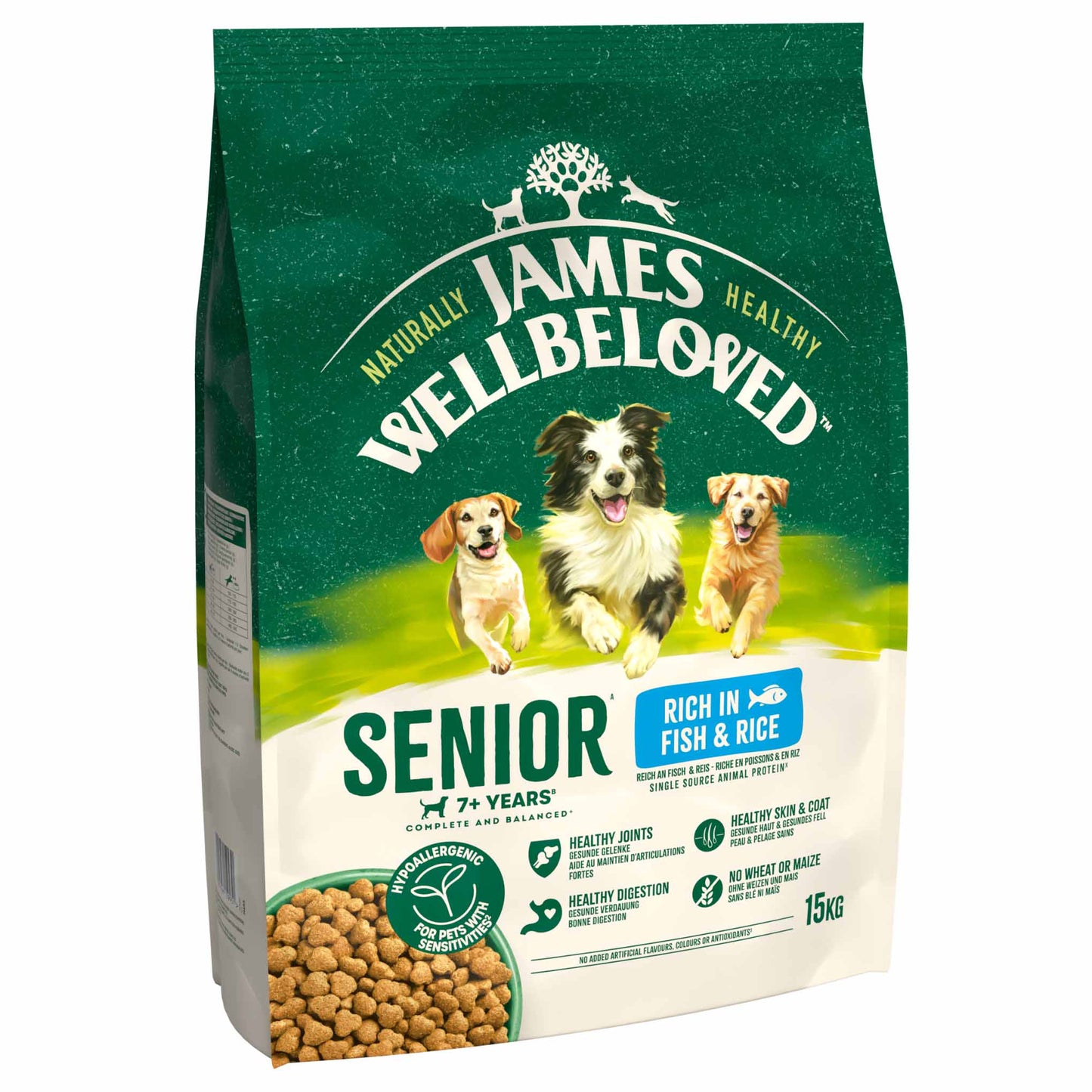 James Wellbeloved Senior Dry Dog Food - Fish & Rice