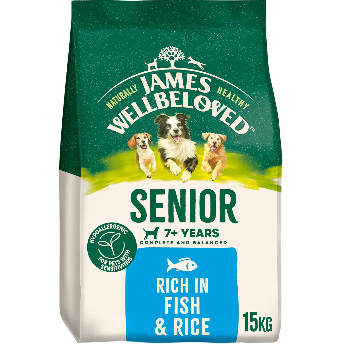 James Wellbeloved Senior Dry Dog Food - Fish & Rice