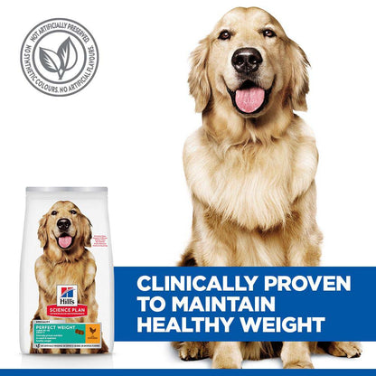 Hills Science Plan Perfect Weight Large Breed Adult Dry Dog Food - Chicken