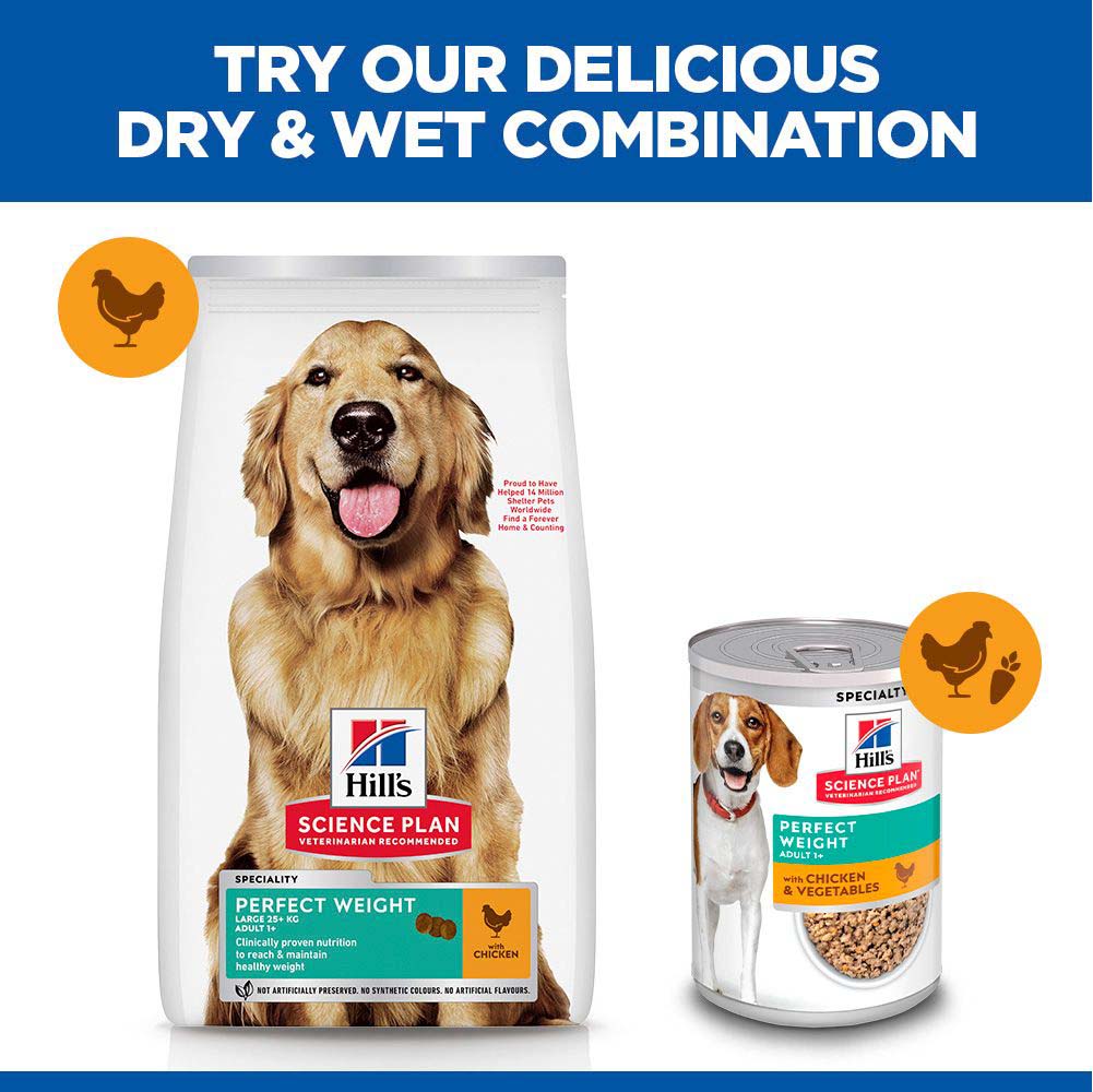 Hills Science Plan Perfect Weight Large Breed Adult Dry Dog Food - Chicken