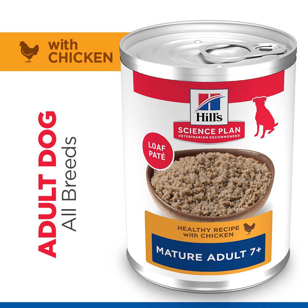 Hills Science Plan Mature Wet Dog Food - Chicken - 12x370g Cans