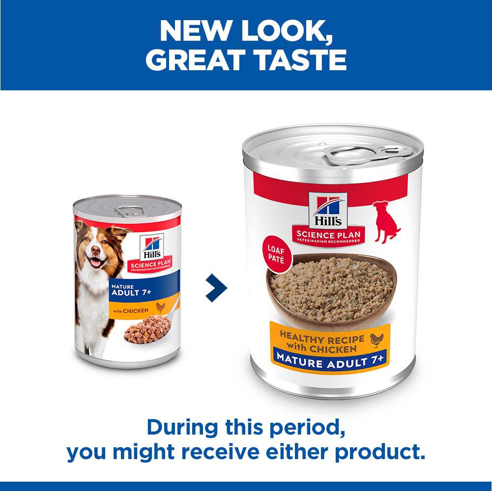 Hills Science Plan Mature Wet Dog Food - Chicken - 12x370g Cans