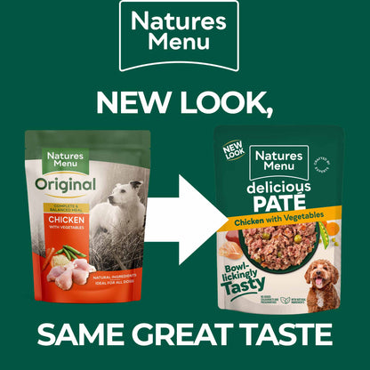 Natures Menu Adult Wet Dog Food - Chicken - 8x300g Pouches