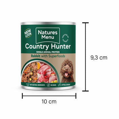 Country Hunter Adult Wet Dog Food - Rabbit - 6x600g Cans