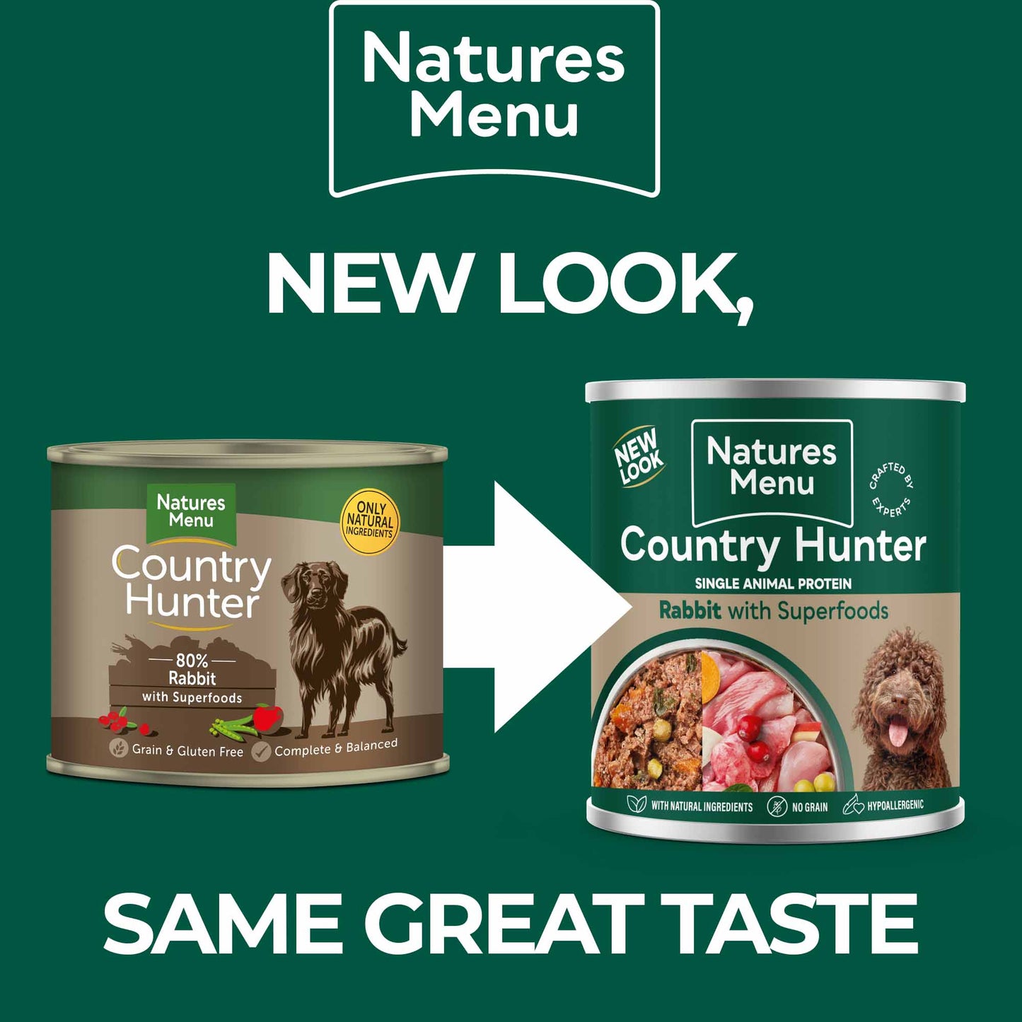 Country Hunter Adult Wet Dog Food - Rabbit - 6x600g Cans