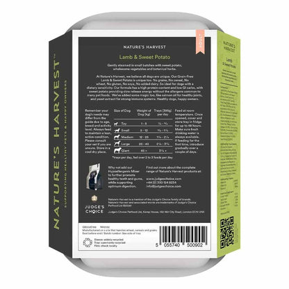 Natures Harvest Grain Free Adult Wet Dog Food - Lamb & Sweet Potato 10x395g