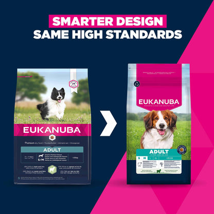 Eukanuba Small/Medium Breed Adult Dry Dog Food - Lamb & Rice