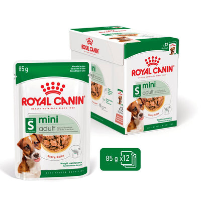 Royal Canin Size Health Nutrition Mini Adult Wet Dog Food in Gravy - 12x85g Pouches