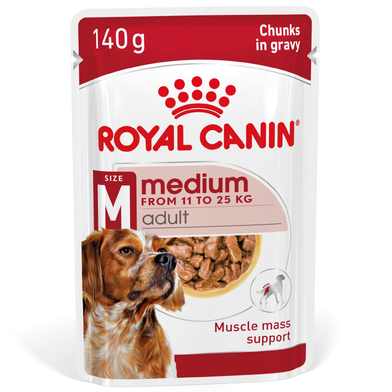 Royal Canin Size Health Nutrition Medium Adult Wet Dog Food in Gravy - 10x140g Pouches